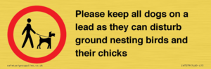 Please keep all dogs on a lead as they can disturb ground nesting birds and their chicks